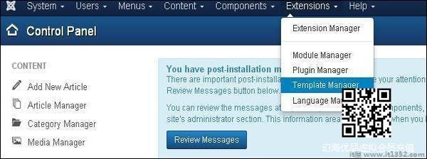 joomla Template Manager