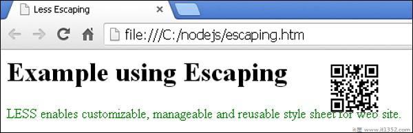 Less Escaping