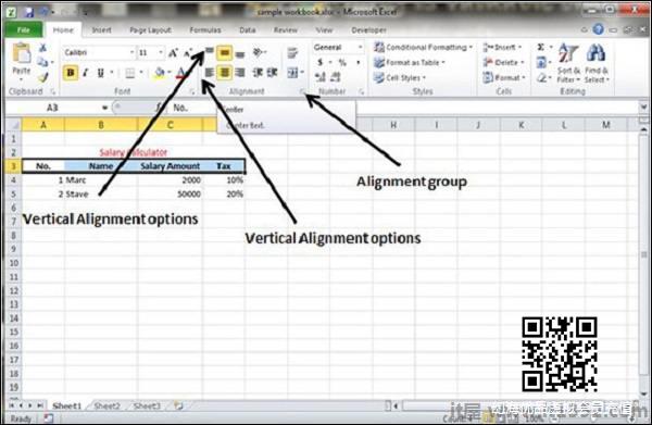 Change Alignment from Home Tab