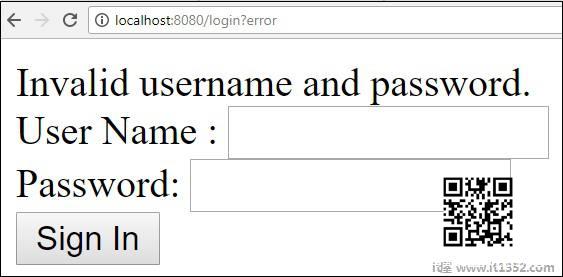 无效的用户名密码