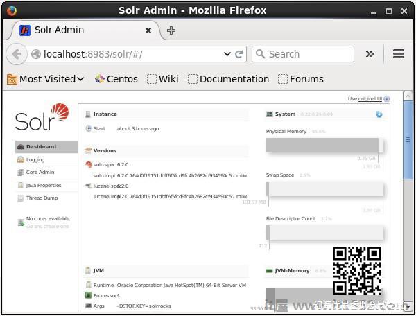 Interface Solr Admin