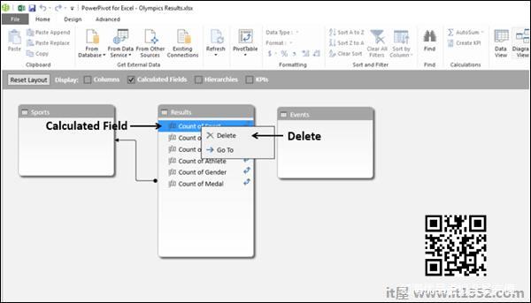 Deleting an Implicit Calculated Field in the Diagram View