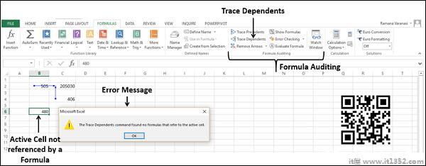 Click Trace Dependents