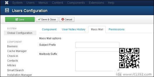 Joomla用户设置