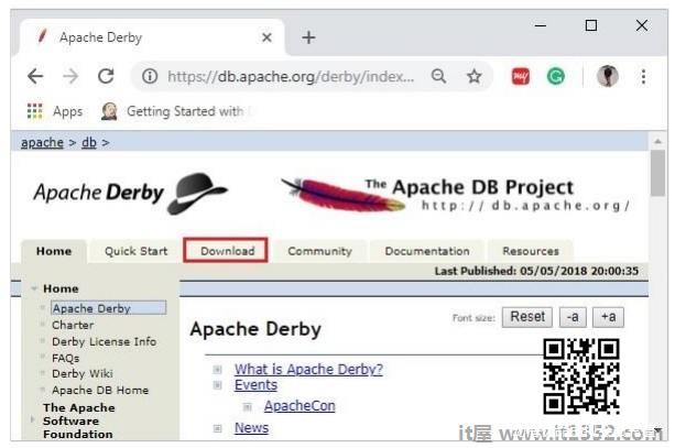 Apache Derby的主页