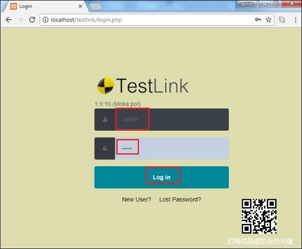 登录TestLink