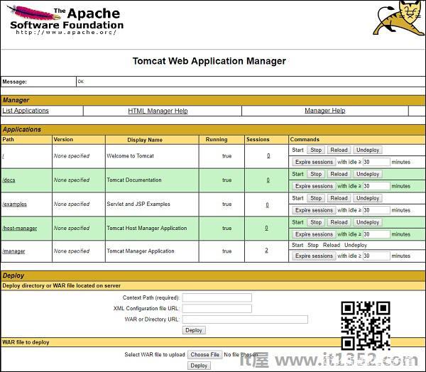 Tomcat Web Application Maneger