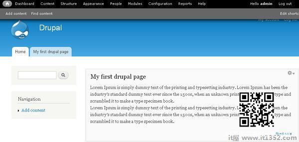 drupal front page