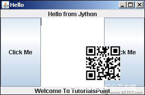 Jython BorderLayout 