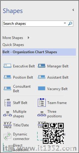 Belt Organization Chart Shapes